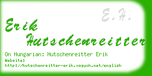 erik hutschenreitter business card